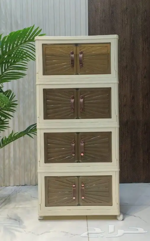 دولاب تخزين بلاستيكي بكفرات 3 دور و 4 دور و 5 دور 4