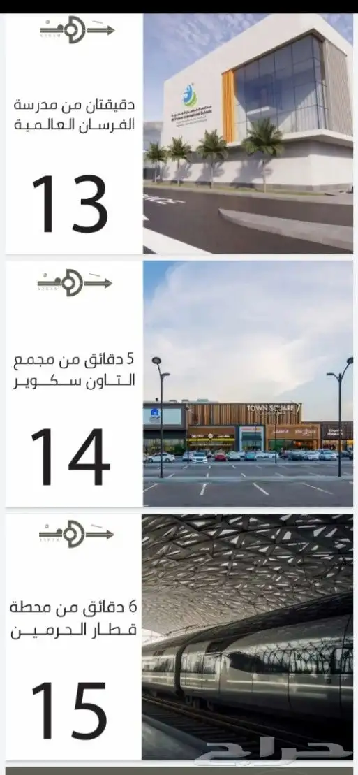 شقق للبيع للسكن والاستثمار مخطط درب الحرمين 3 غرف بسعر 299 ا 9