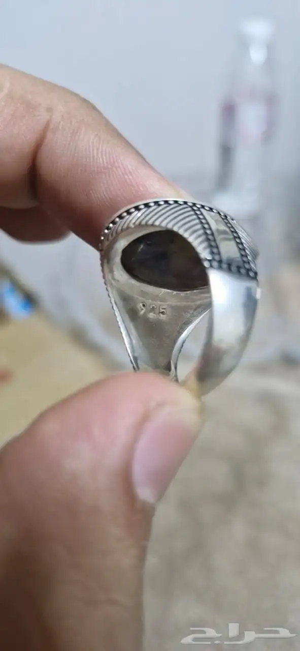 خاتم عقيق فضه 929 4