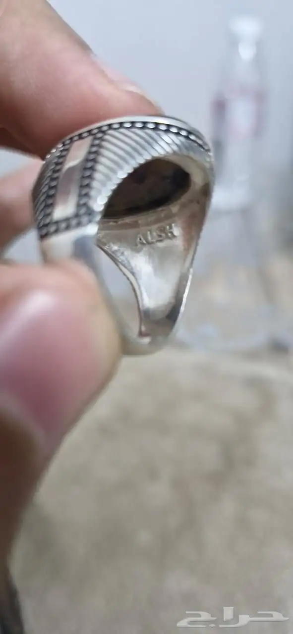 خاتم عقيق فضه 929 2