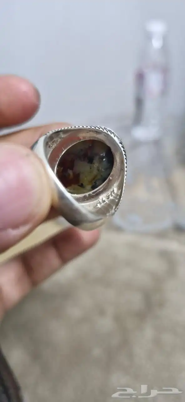 خاتم عقيق فضه 929 1