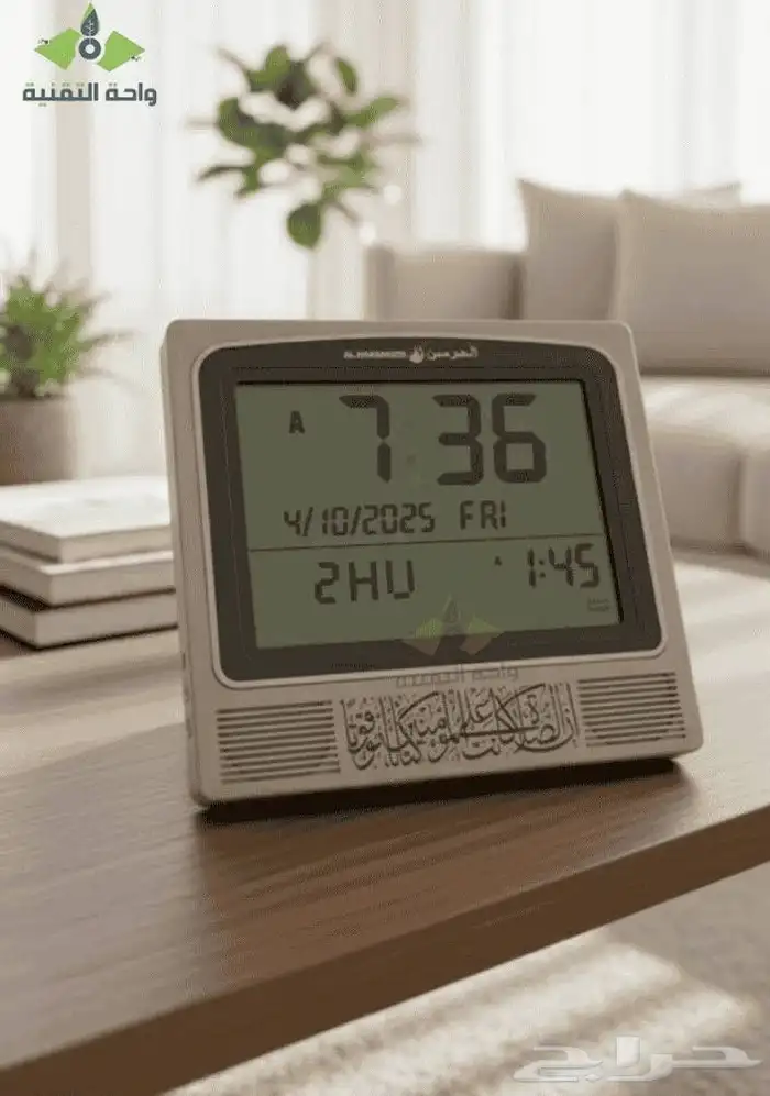 ساعة الحرمين ساعة اذان تدعم لغتين AL-HARAMEEN HA-4009T 1