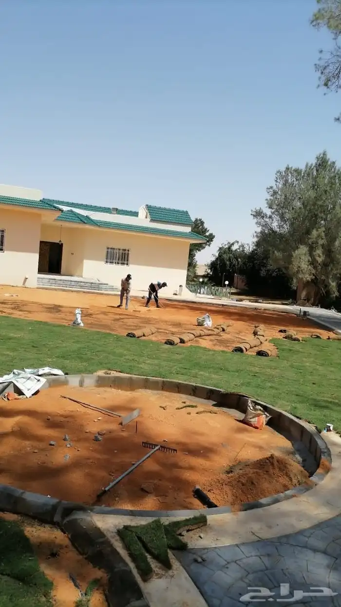 م ابو احمد تنسيق حدائق وتركيب جميع انواع الثيل 1