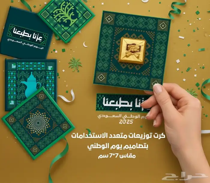 كرت مربع بهوية اليوم الوطني 4