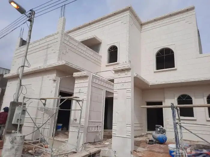 لياسه اسمنتيه ملونه وكسر رخام 5