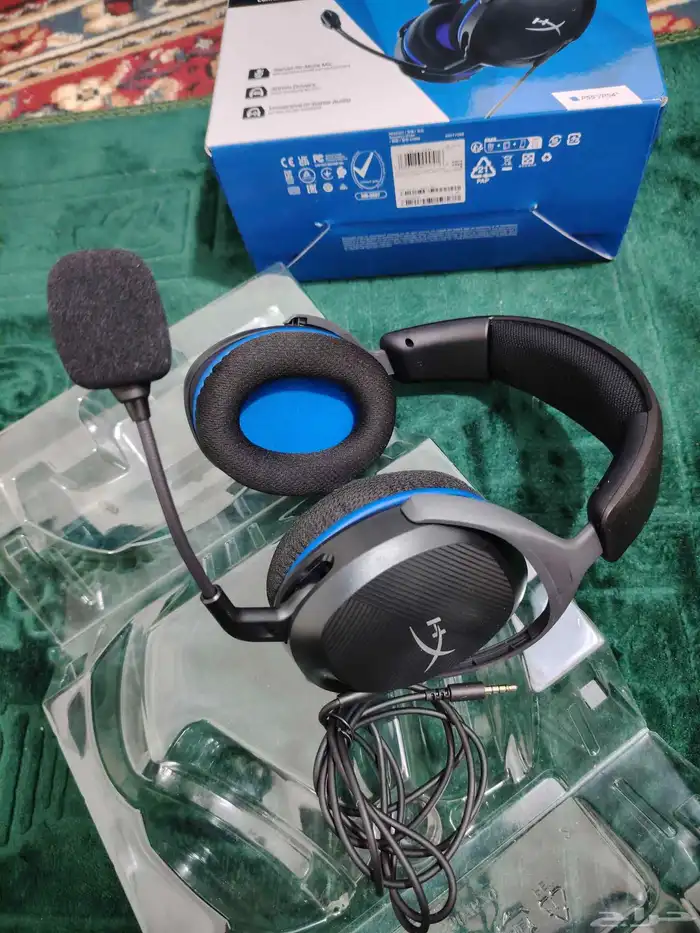 سماعه قيمنق هايبر اكس جديده لم تستخدم معها كل ملحقاتها 1