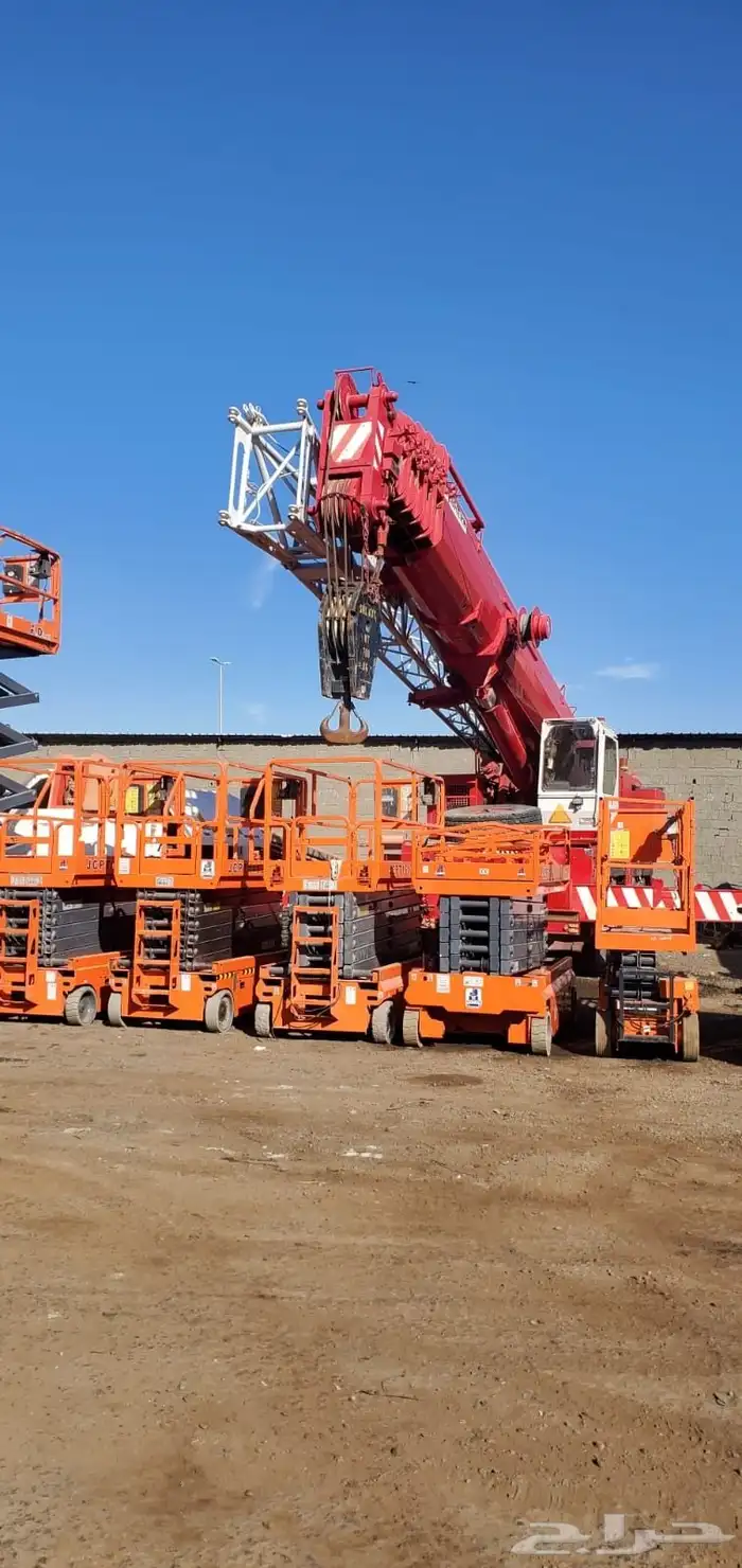 سيزرلفت 8m وسيزر لفت 16m ومان لفت 24 ومان ليفت 34 وكرينات 4