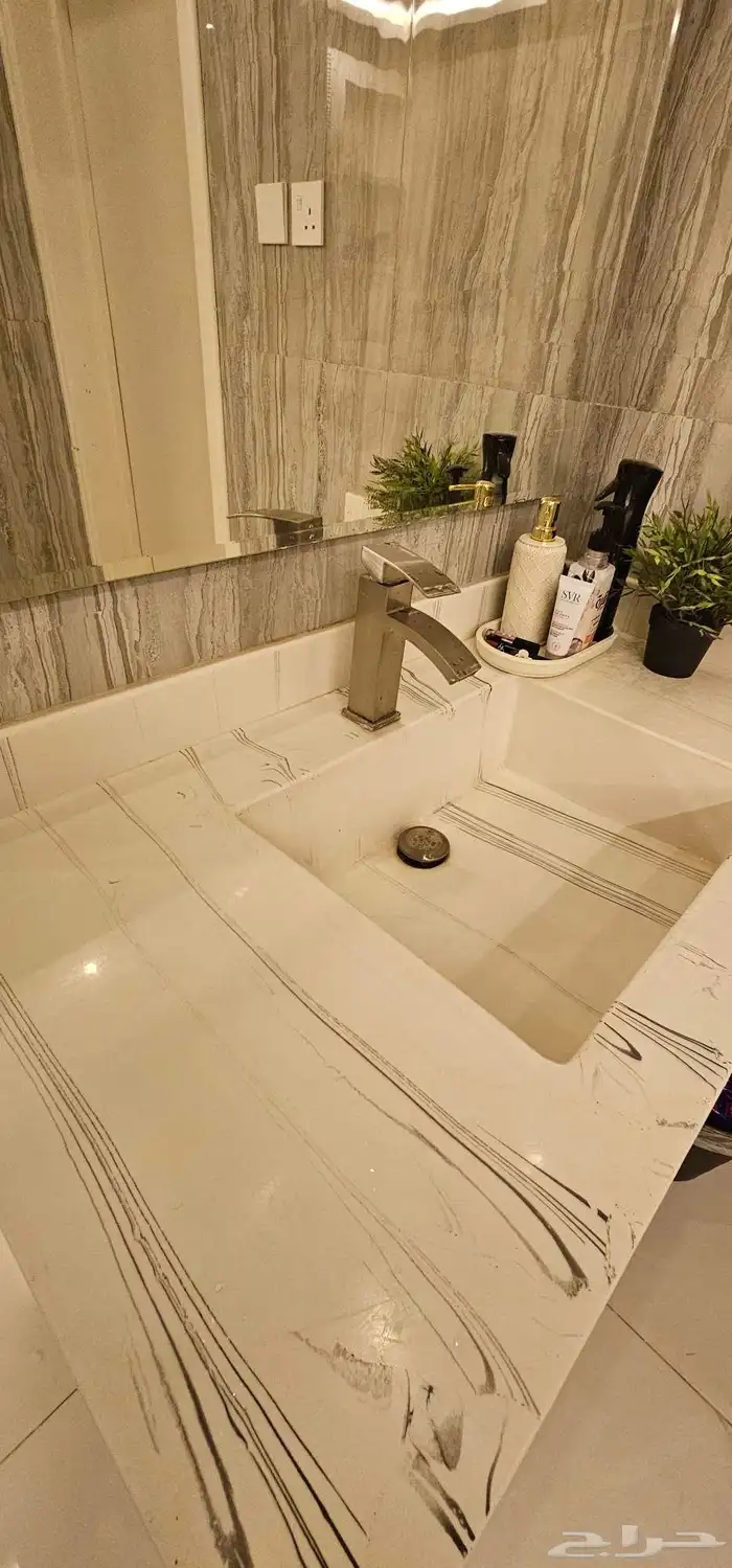 مغسلة رخام   مراية   خلاط 1