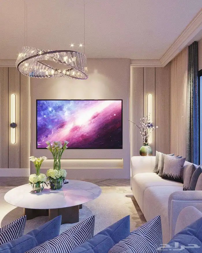 خلفيه شاشه جبس معى اضاءه 1