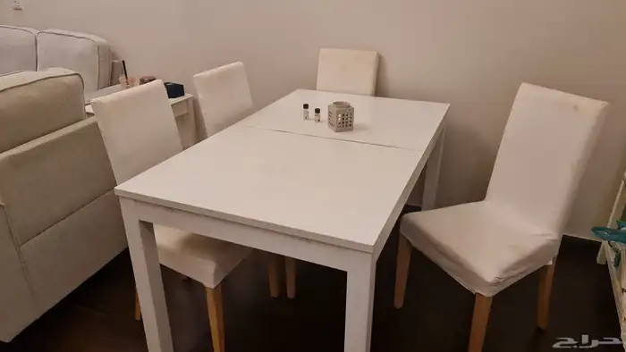 IKEA dining table with extendable chairs 8