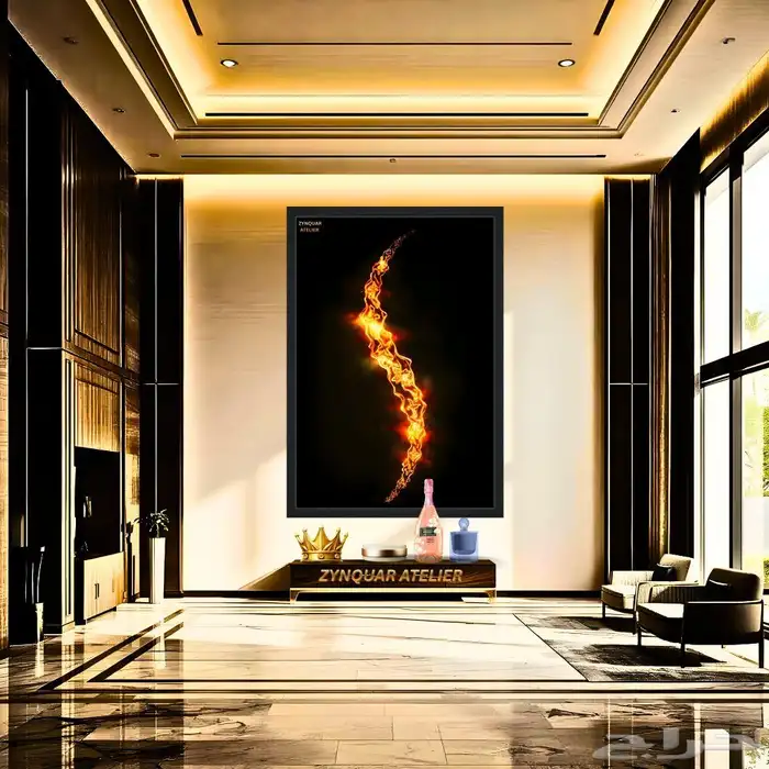 Luxury Golden Neon Panel  Modern Wall Art 45