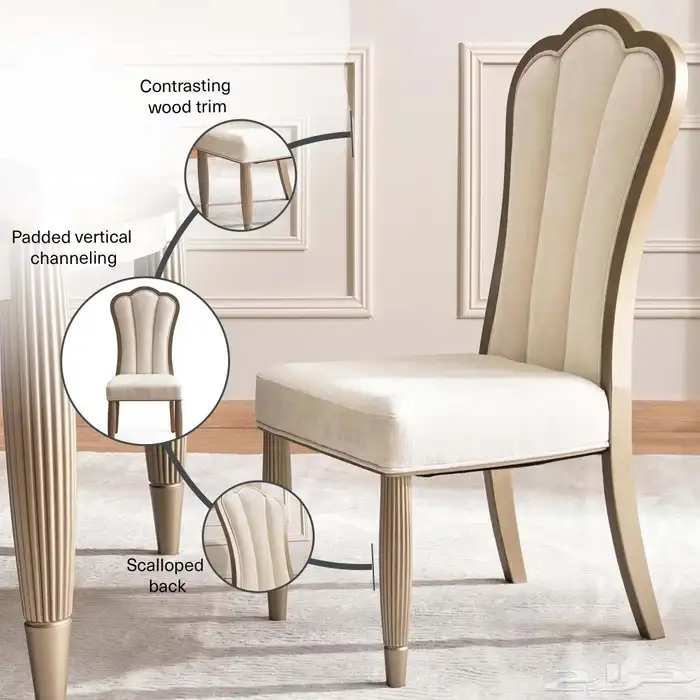 Luxury dining table set 8 new chairs Pan Home 5