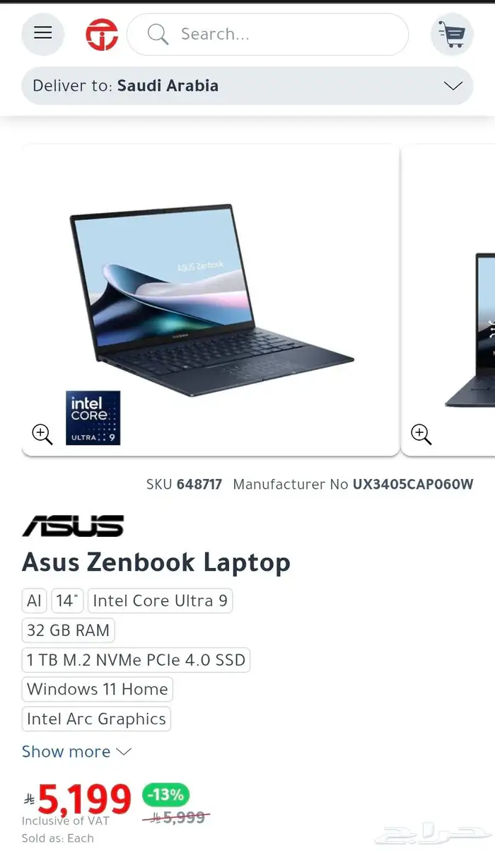 asus zenbook oled 14 ultra 9 ram 32gb 4