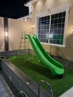 Swings connected to slides and recreational games jumpers sc 6