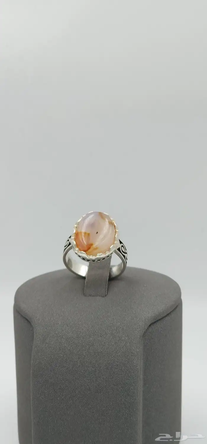 خواتم فضة على احجار عقيق يماني اصلي 100 1