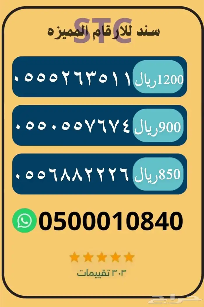 New distinctive numbers for sale reasonable prices 12