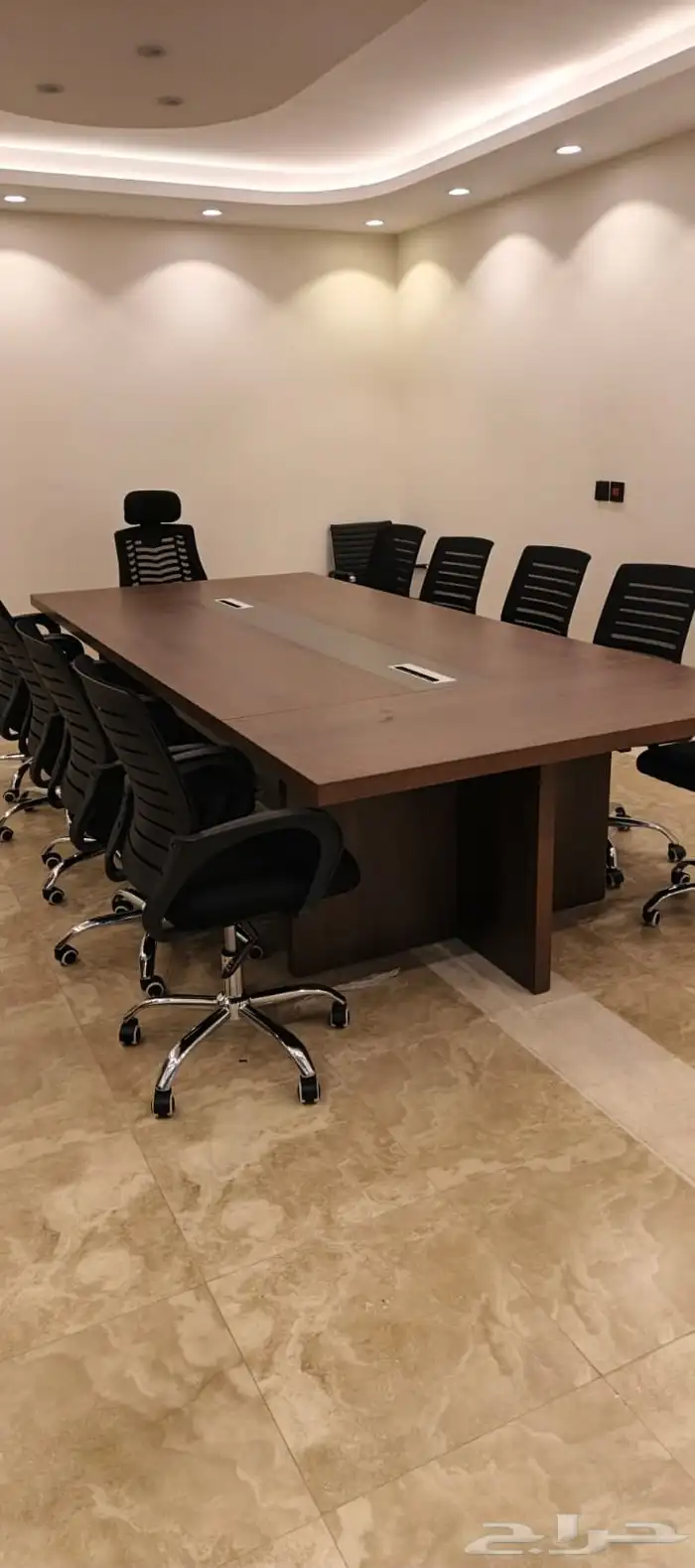 Glass Partition Iron Leg Meeting Table Mesh Chairs Swivel  F 26