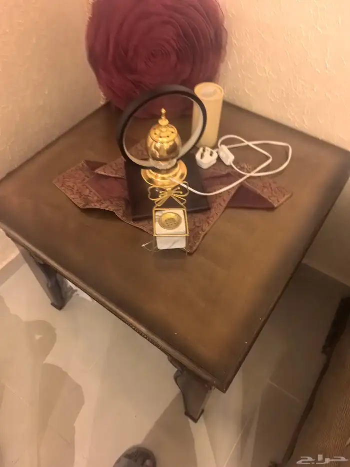 طقم كنب   ستارة   اباجورة   طاولات 6