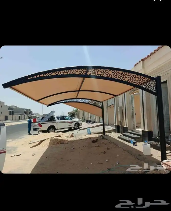 مظلات سيارات مظلات سواتر برجولات عوازل ديكورات الدمام 5