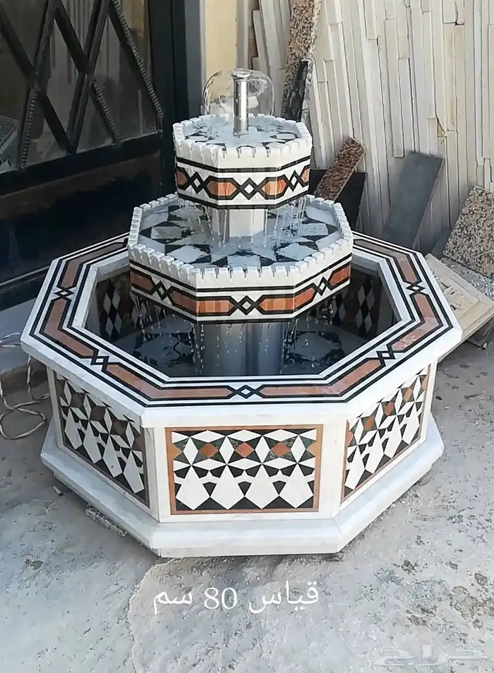 نافورة دمشقية نافورة شامية شلال بحره شامية شلالات رخام حجر 3