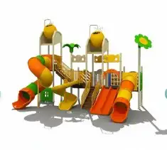 Pool slides water games entertainment swings seesaws floors 73